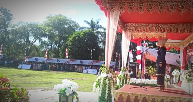  Wali Kota Tatong Bara Pimpin Upacara HUT Kota Kotamobagu Ke-15