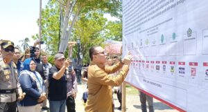 Bupati Bolmong Limi Mokodompit Hadiri Simulasi Dispamkota dan Deklarasi Pemilu Damai 2024