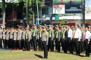 Amankan Nataru, Polres Blitar Kota Apel Gelar Pasukan Ops Lilin Semeru 2023