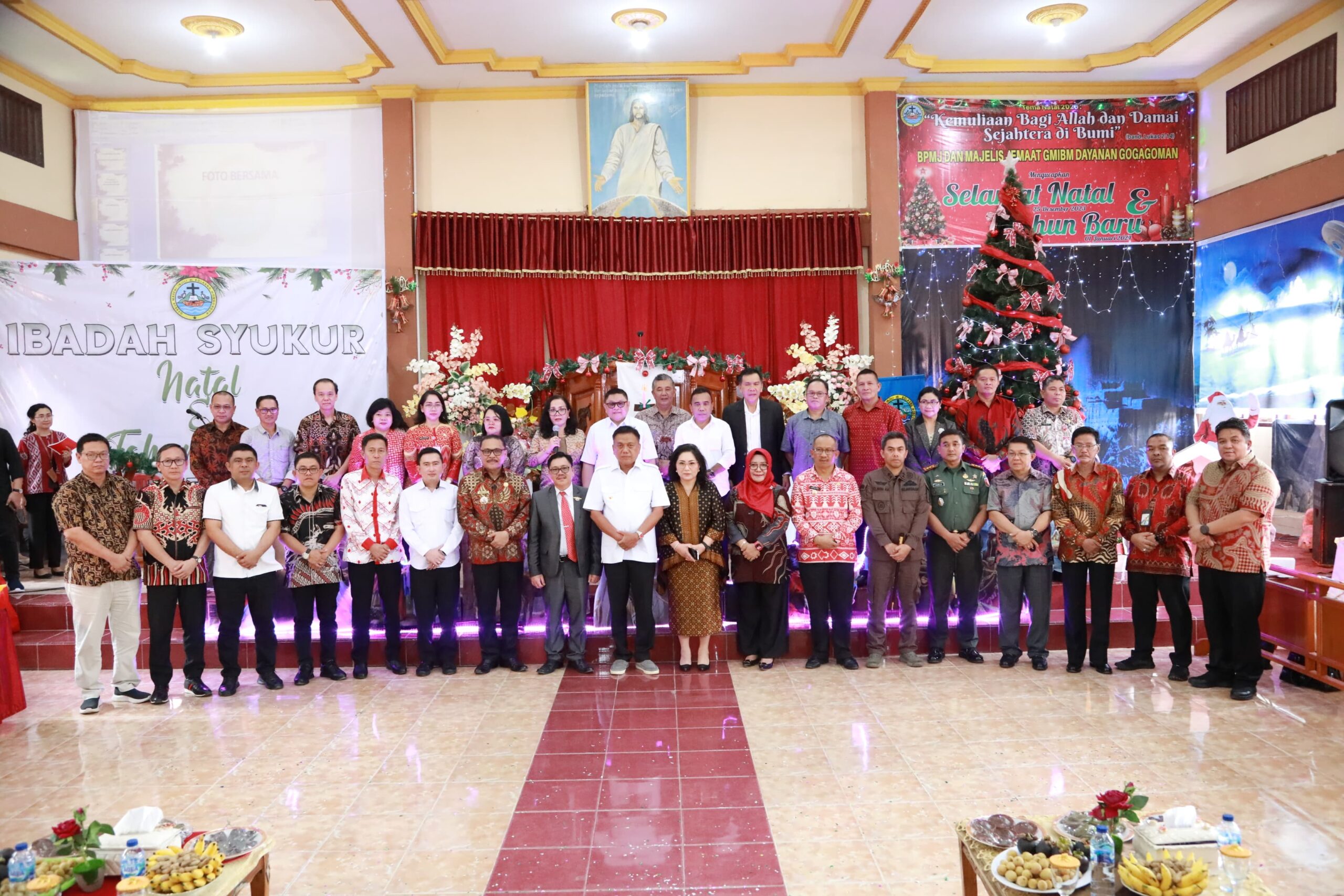 Wali Kota Asripan Nani Dampingi Gubenur Sulut Ibadah Syukur Natal 2023 dan Tahun Baru 2024