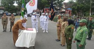 Wali Kota Asripan Nani Kukuhkan 725 Anggota Satlinmas Kota Kotamobagu