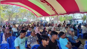 Bupati Bolmong Limi Mokodompit Hadiri Halal Bihalal di Desa Motabang