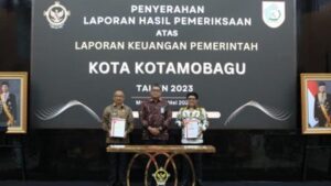 Wakil Ketua DPRD Kotamobagu Hadiri Penyerahan LHP 2023 di Kantor BPK RI Perwakilan Sulut
